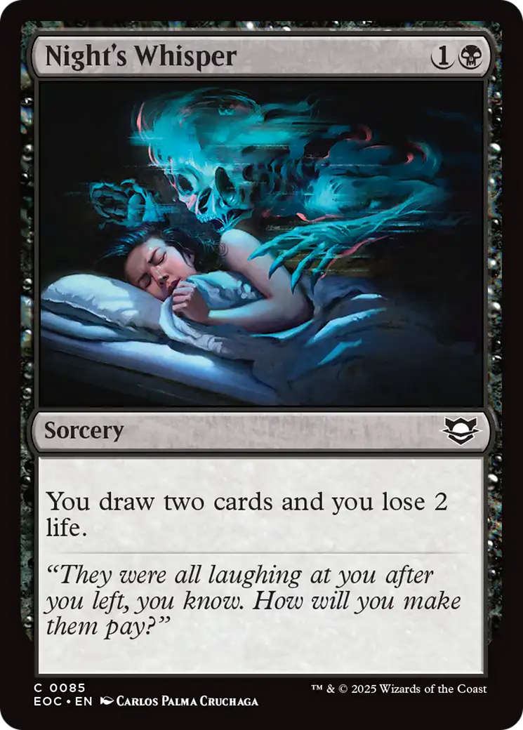 Night's Whisper [Edge of Eternities Commander] | Card Citadel