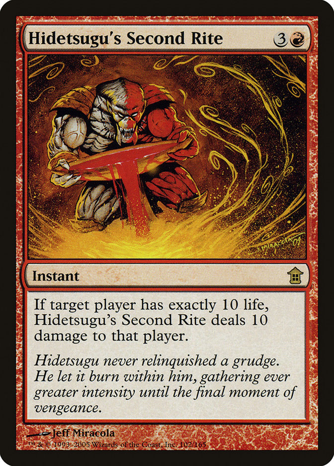 Hidetsugu's Second Rite [Saviors of Kamigawa] | Card Citadel