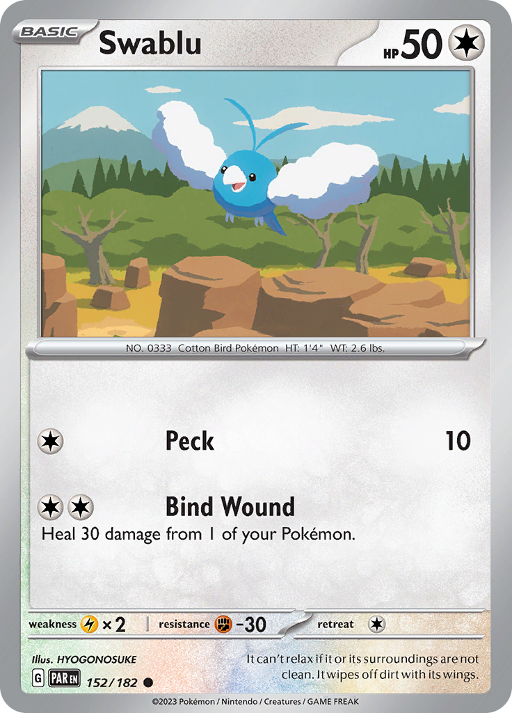 Swablu (152/182) [Scarlet & Violet: Paradox Rift] | Card Citadel