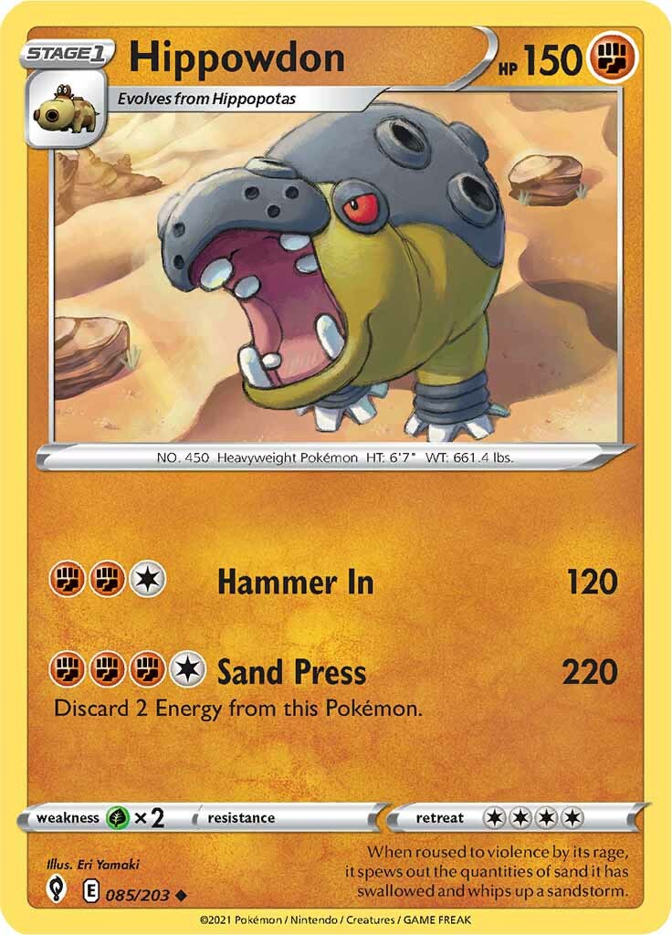 Hippowdon (085/203) [Sword & Shield: Evolving Skies] | Card Citadel