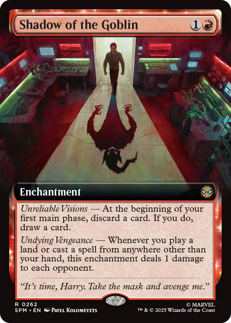 Shadow of the Goblin (Extended Art) [Marvel's Spider-Man] | Card Citadel