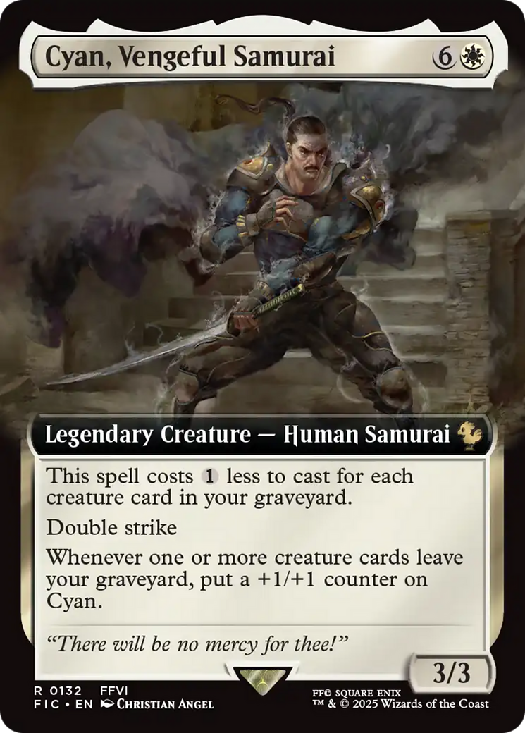 Cyan, Vengeful Samurai (Extended Art) [FINAL FANTASY Commander] | Card Citadel
