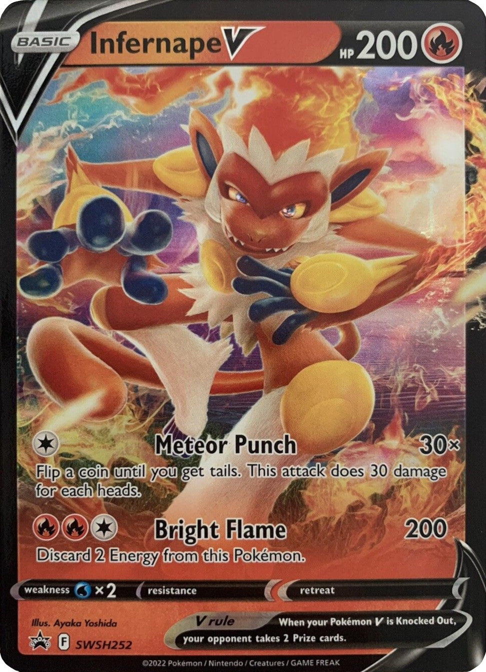 Infernape V (SWSH252) (Jumbo Card) [Sword & Shield: Black Star Promos] | Card Citadel