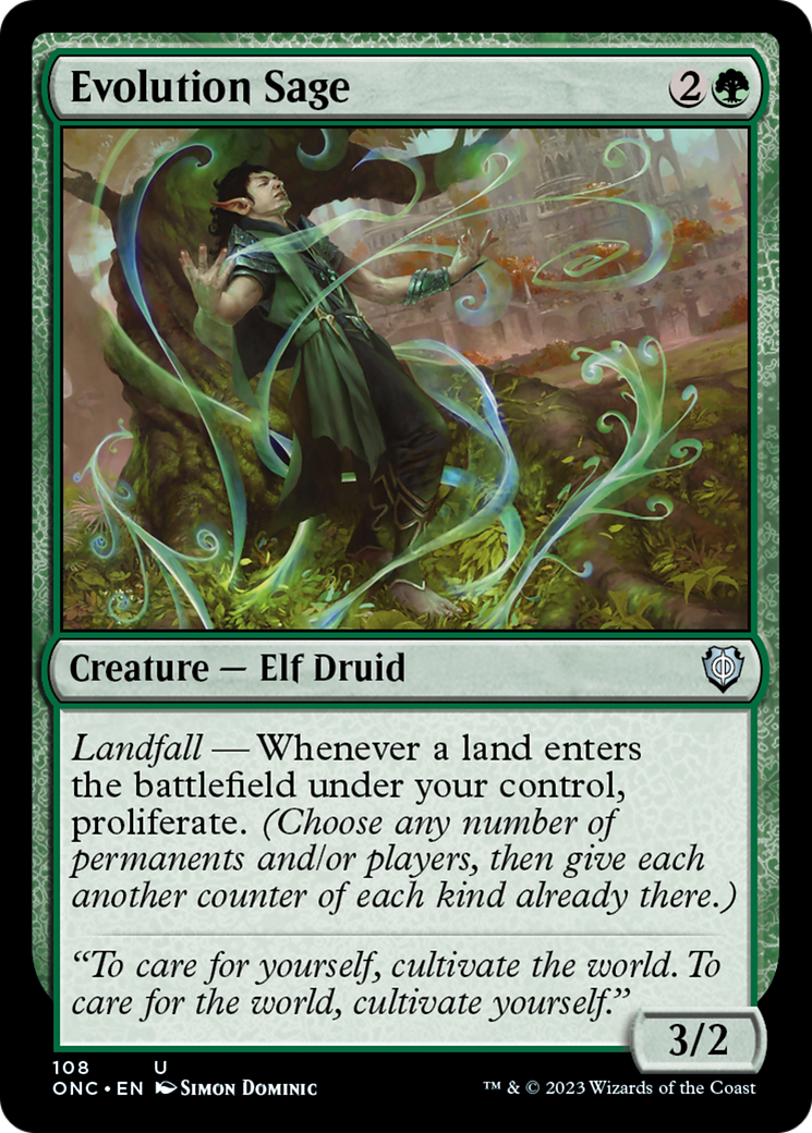 Evolution Sage [Phyrexia: All Will Be One Commander] | Card Citadel