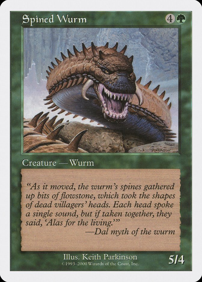 Spined Wurm [Media Promos] | Card Citadel