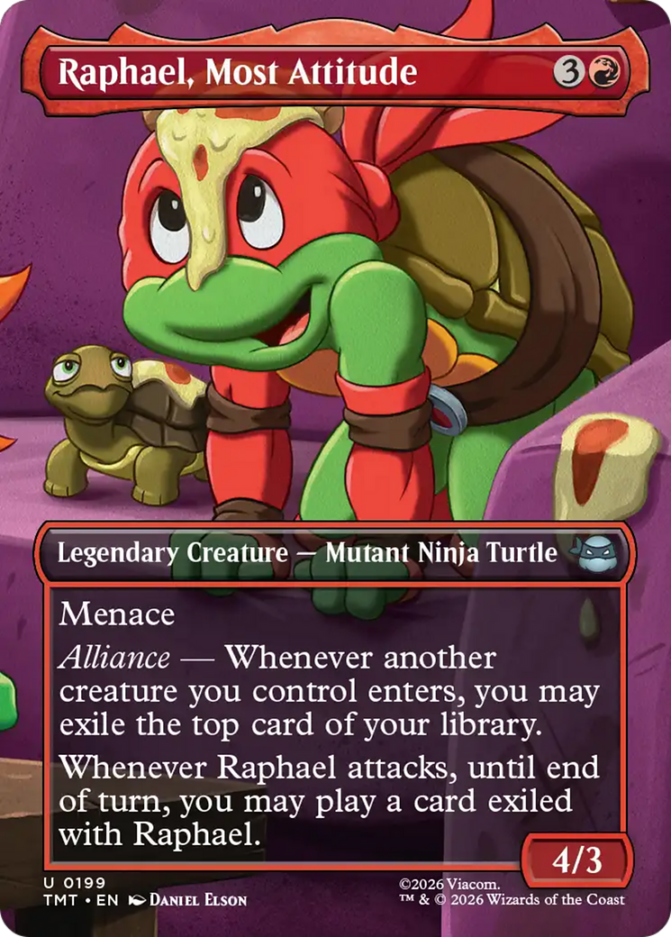 Raphael, Most Attitude (Borderless) [Teenage Mutant Ninja Turtles] | Card Citadel