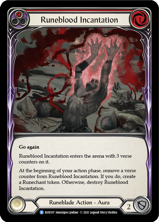 Runeblood Incantation (Red) [EVR107] (Everfest)  1st Edition Rainbow Foil | Card Citadel