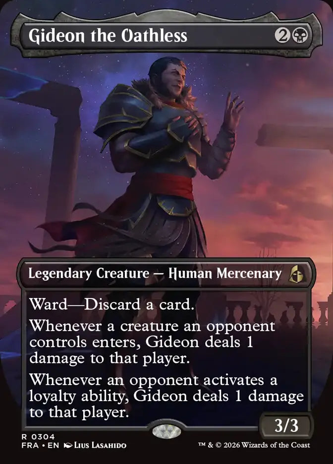 Gideon the Oathless [Reality Fracture] (Borderless) | Card Citadel
