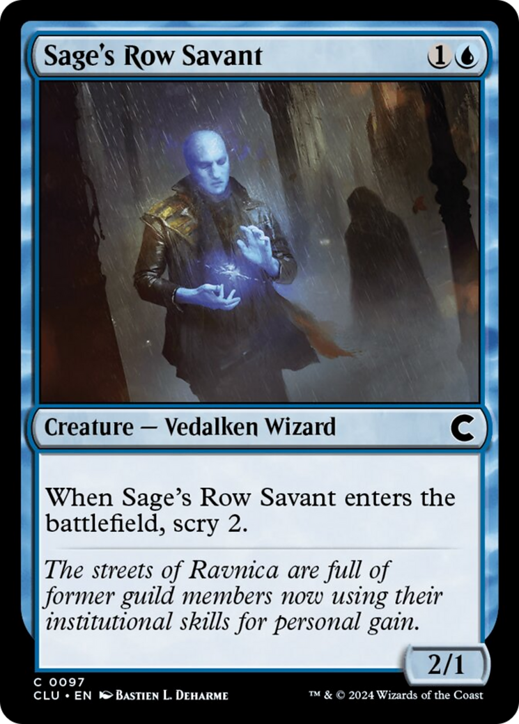 Sage's Row Savant [Ravnica: Clue Edition] | Card Citadel