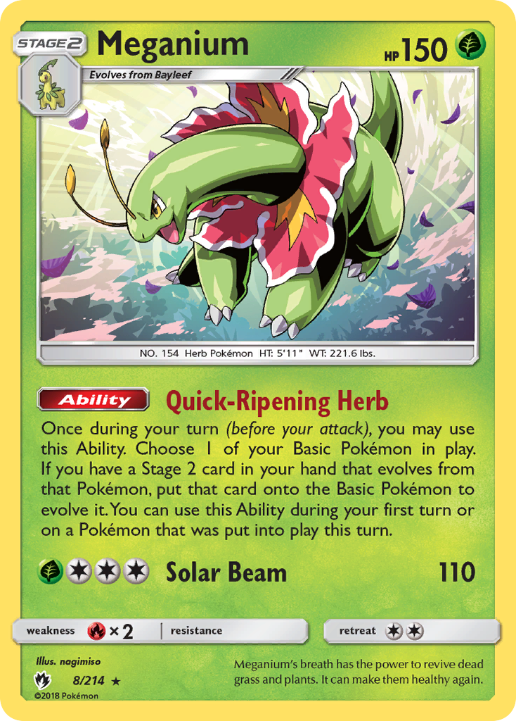 Meganium (8/214) [Sun & Moon: Lost Thunder] | Card Citadel