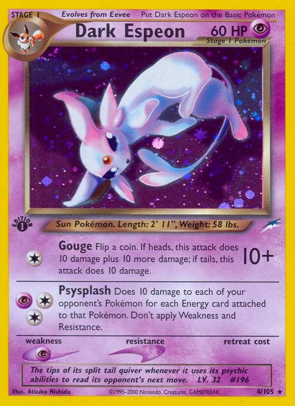 Dark Espeon (4/105) [Neo Destiny 1st Edition] | Card Citadel