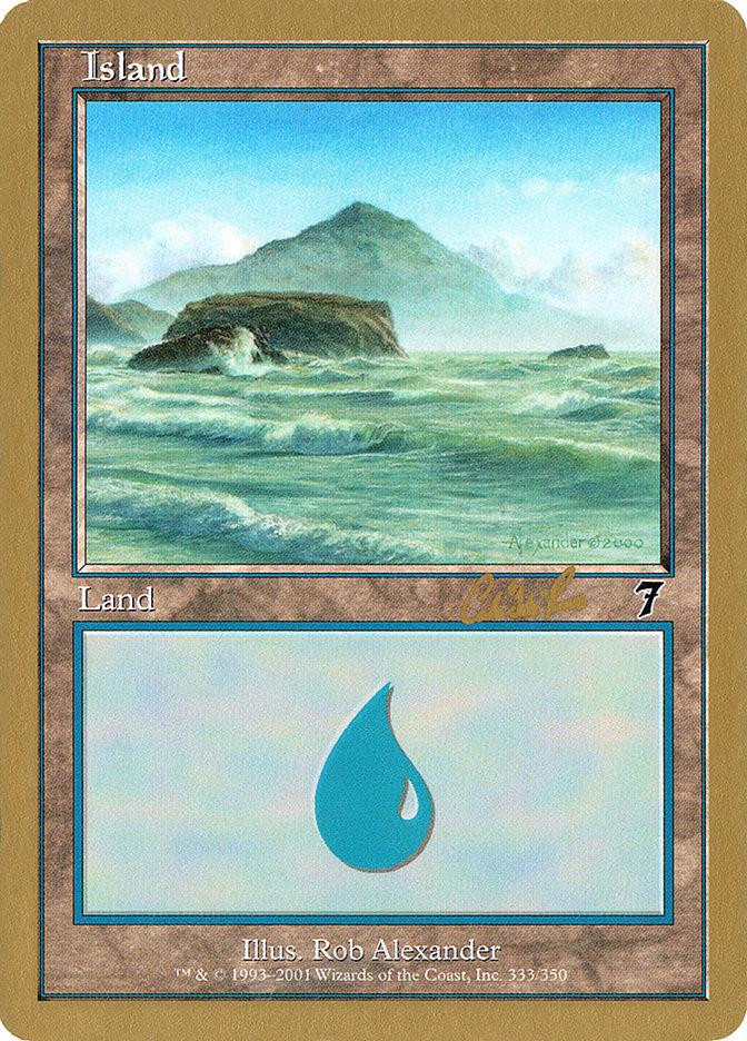 Island (cr333) (Carlos Romao) [World Championship Decks 2002] | Card Citadel