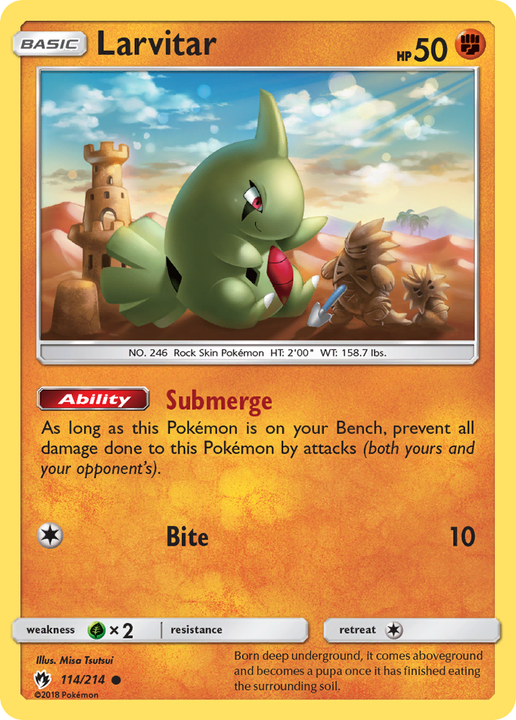 Larvitar (114/214) [Sun & Moon: Lost Thunder] | Card Citadel