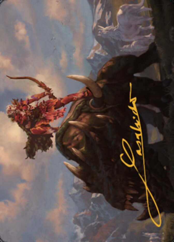 Meria's Outrider Art Card (Gold-Stamped Signature) [Dominaria United Art Series] | Card Citadel