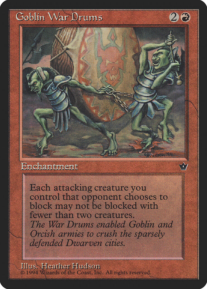 Goblin War Drums (Heather Hudson) [Fallen Empires] | Card Citadel