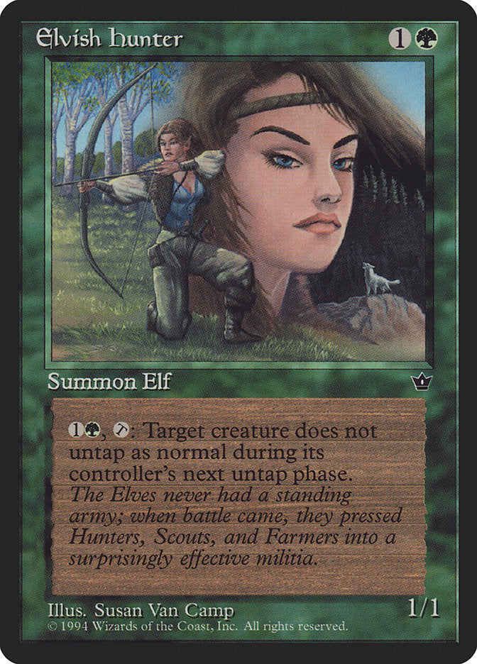 Elvish Hunter (Susan Van Camp) [Fallen Empires] | Card Citadel