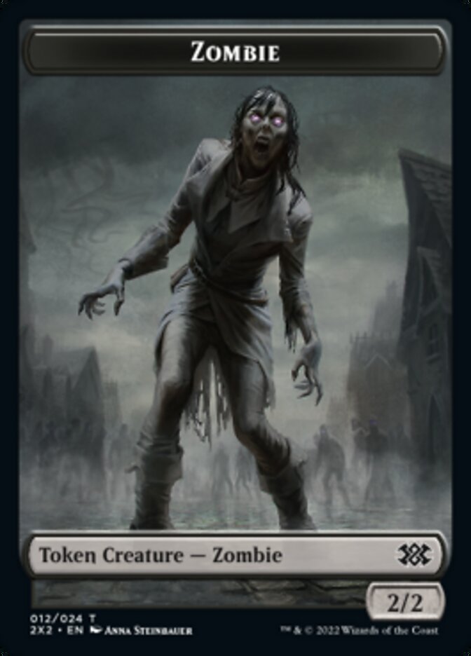 Zombie // Phyrexian Golem Double-sided Token [Double Masters 2022 Tokens] | Card Citadel