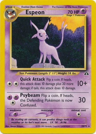 Espeon (20/75) [Neo Discovery Unlimited] | Card Citadel