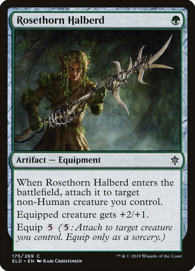 Rosethorn Halberd [Throne of Eldraine] | Card Citadel