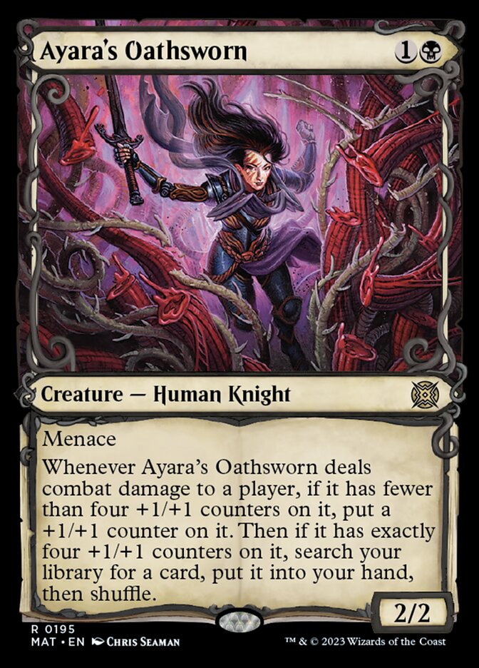 Ayara's Oathsworn (Showcase Halo Foil) [March of the Machine: The Aftermath] | Card Citadel