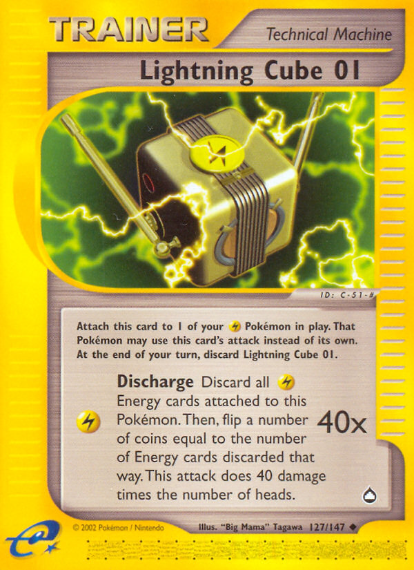 Lightning Cube 01 (127/147) [Aquapolis] | Card Citadel