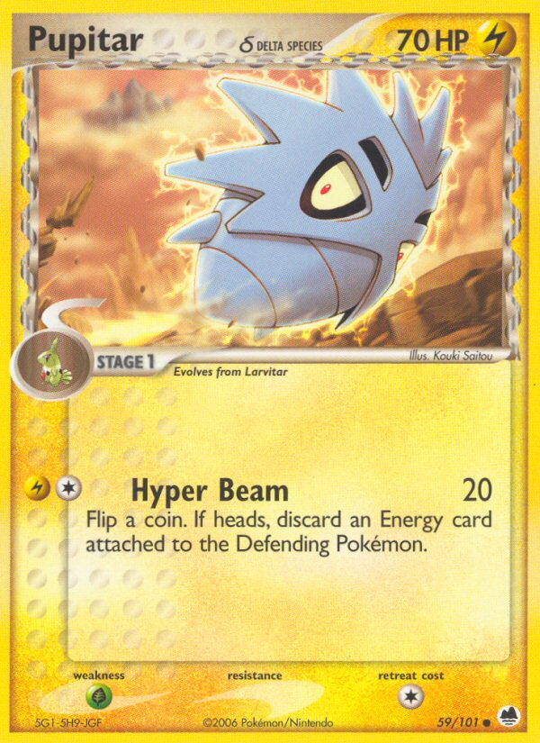 Pupitar (59/101) (Delta Species) [EX: Dragon Frontiers] | Card Citadel
