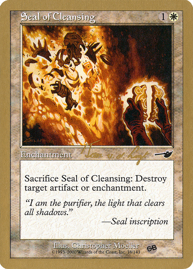 Seal of Cleansing (Tom van de Logt) (SB) [World Championship Decks 2000] | Card Citadel