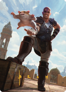 Minsc & Boo, Timeless Heroes Art Card (72) (Gold-Stamped Signature) [Commander Legends: Battle for Baldur's Gate Art Series] | Card Citadel