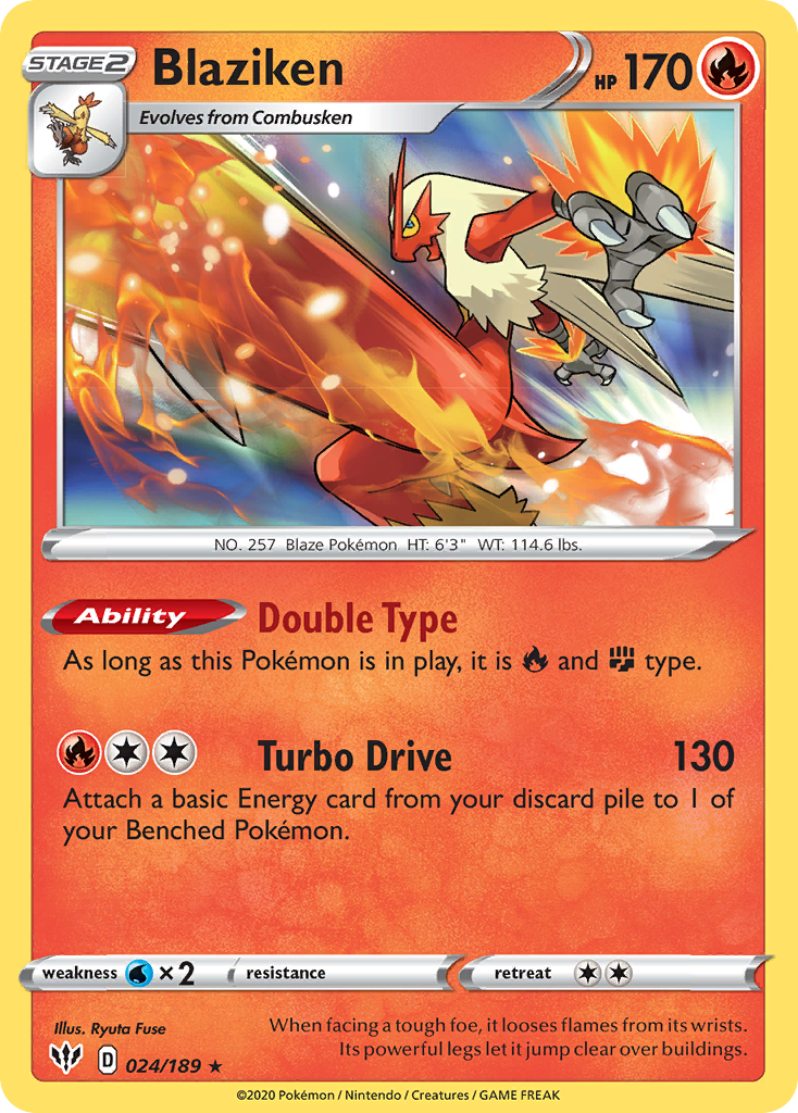 Blaziken (024/189) [Sword & Shield: Darkness Ablaze] | Card Citadel