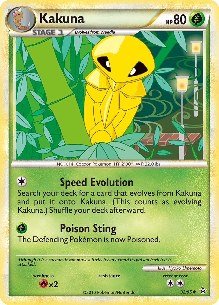 Kakuna (32/95) [HeartGold & SoulSilver: Unleashed] | Card Citadel