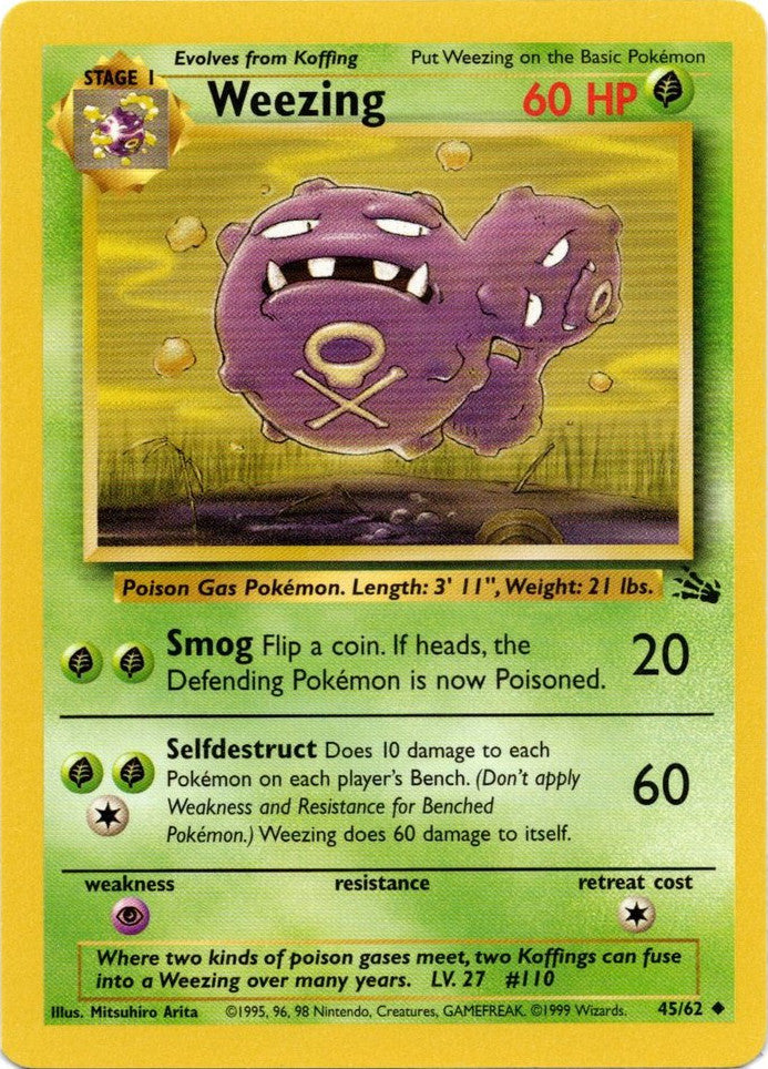 Weezing (45/62) [Fossil Unlimited] | Card Citadel