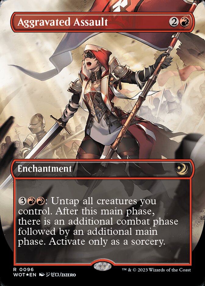 Aggravated Assault (Anime Borderless) (Confetti Foil) [Wilds of Eldraine: Enchanting Tales] | Card Citadel