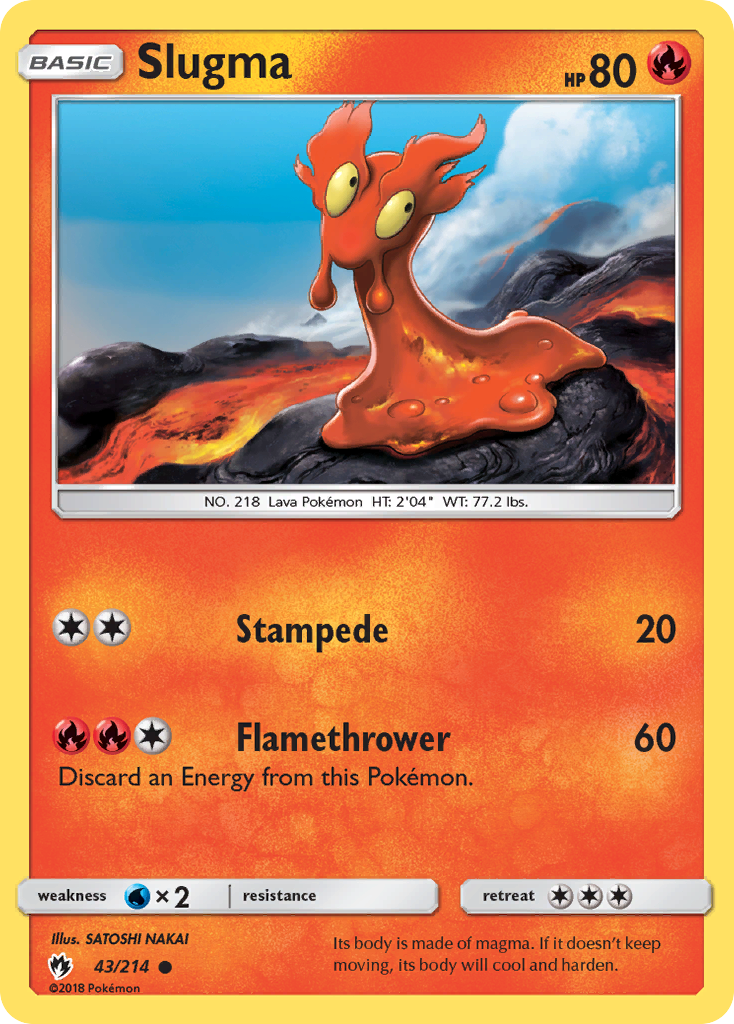 Slugma (43/214) [Sun & Moon: Lost Thunder] | Card Citadel