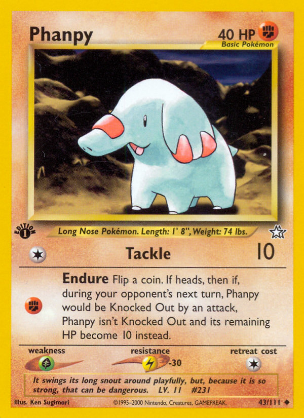 Phanpy (43/111) [Neo Genesis 1st Edition] | Card Citadel