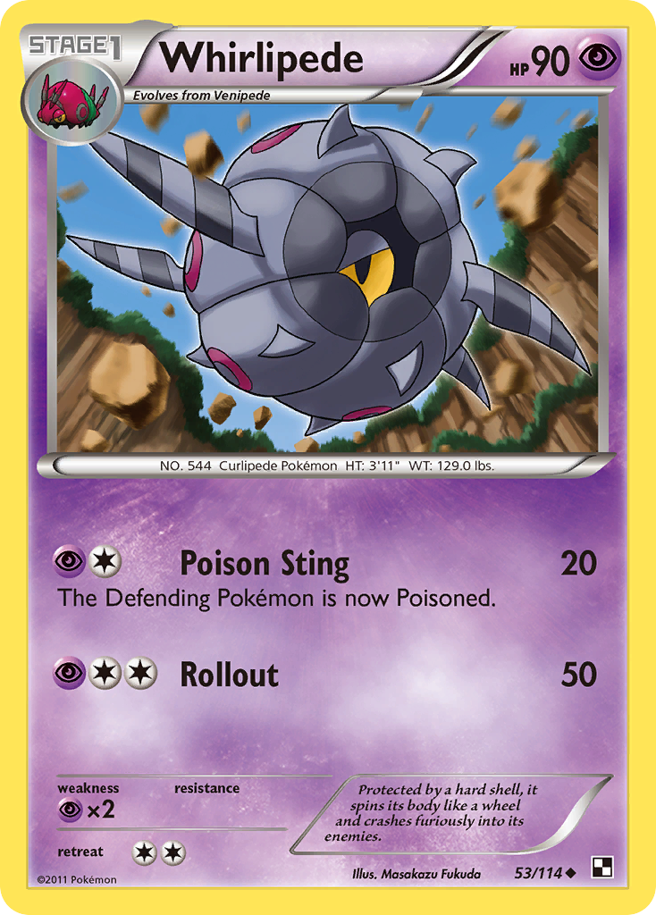 Whirlipede (53/114) [Black & White: Base Set] | Card Citadel