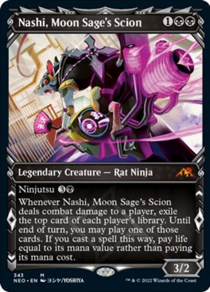 Nashi, Moon Sage's Scion (Showcase Ninja) [Kamigawa: Neon Dynasty] | Card Citadel