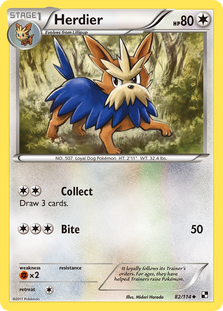 Herdier (82/114) [Black & White: Base Set] | Card Citadel