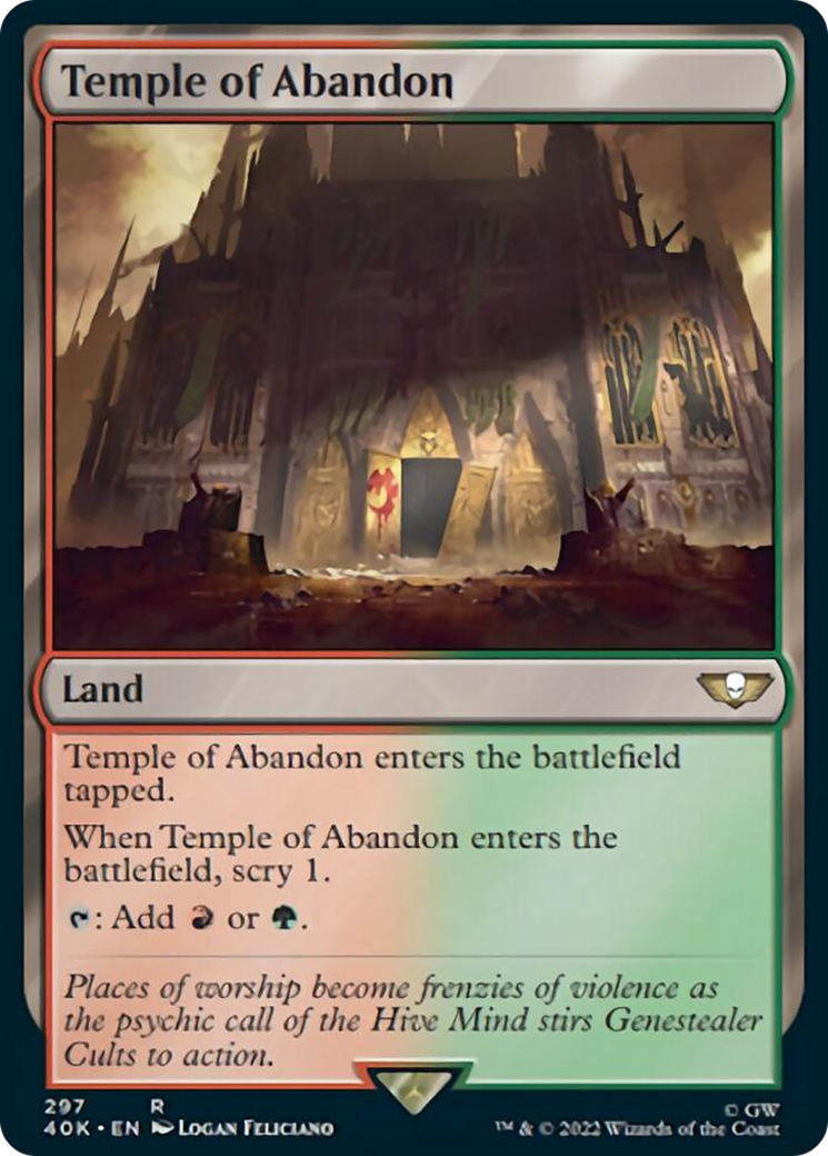 Temple of Abandon (Surge Foil) [Universes Beyond: Warhammer 40,000] | Card Citadel