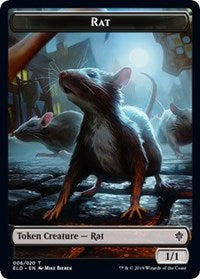 Rat // Food (17) Double-sided Token [Throne of Eldraine Tokens] | Card Citadel