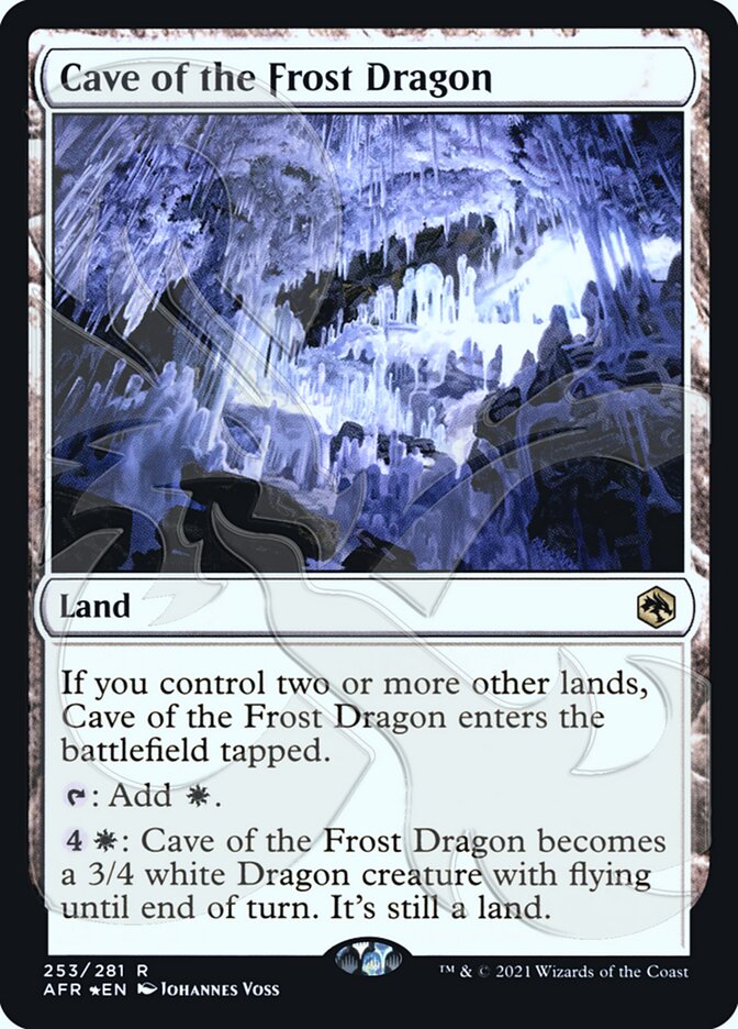 Cave of the Frost Dragon (Ampersand Promo) [Dungeons & Dragons: Adventures in the Forgotten Realms Promos] | Card Citadel
