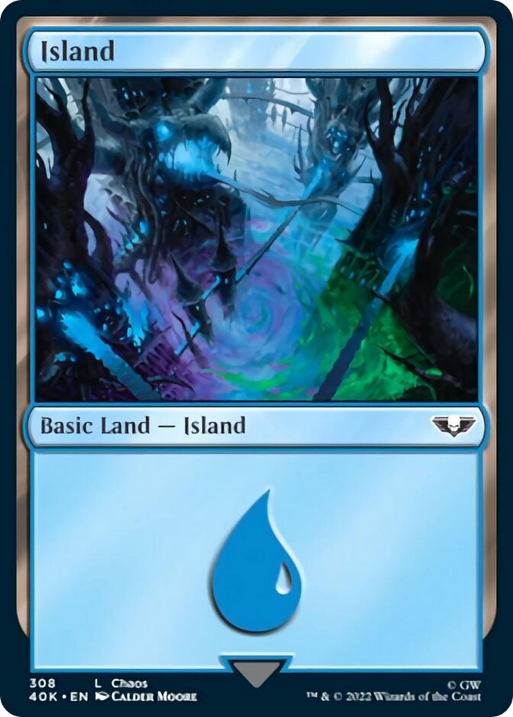 Island (308) (Surge Foil) [Universes Beyond: Warhammer 40,000] | Card Citadel