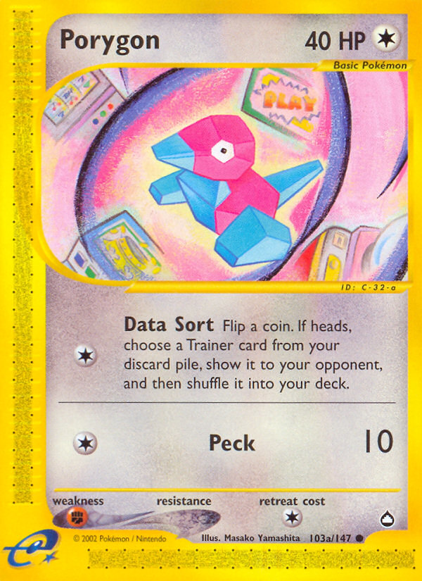 Porygon (103a/147) [Aquapolis] | Card Citadel