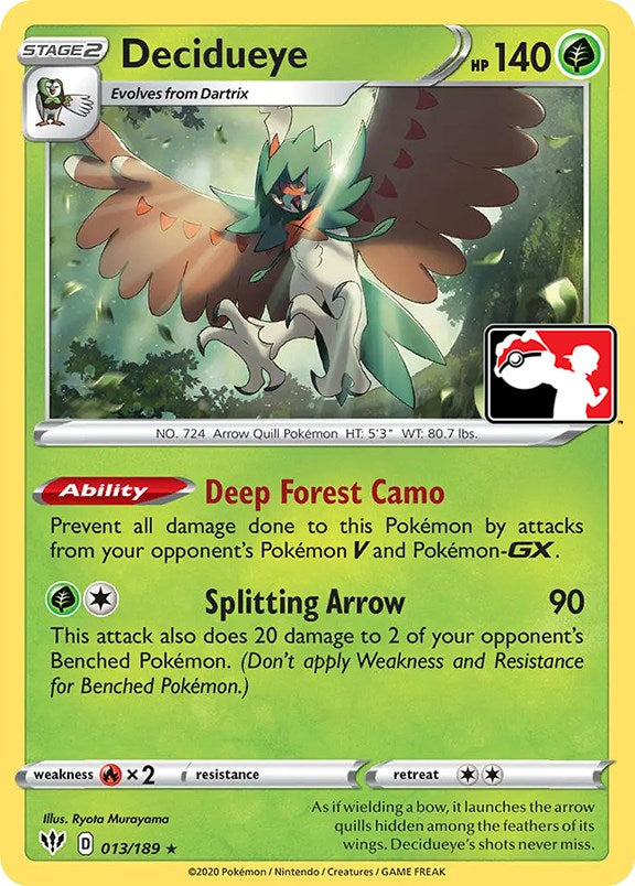 Decidueye (013/189) [Prize Pack Series One] | Card Citadel