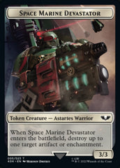 Soldier (002) // Space Marine Devastator Double-sided Token [Universes Beyond: Warhammer 40,000 Tokens] | Card Citadel