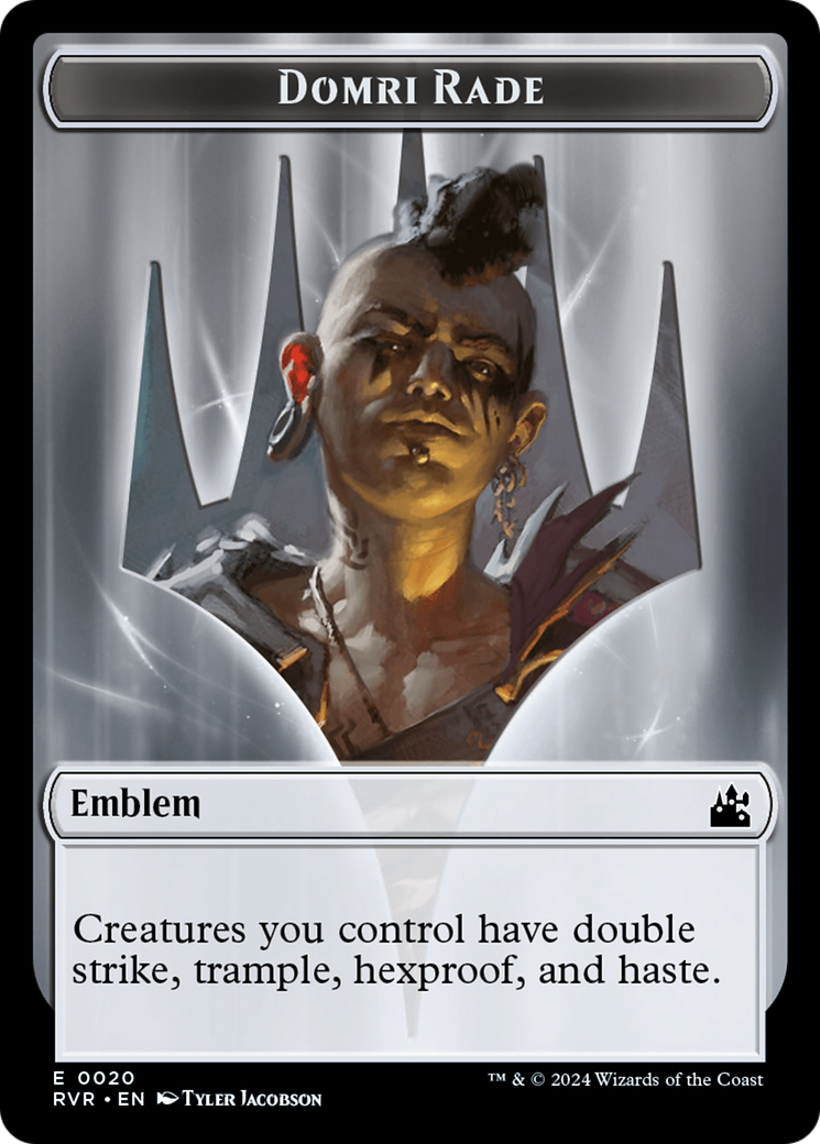Saproling // Emblem - Domri Rade Double-Sided Token [Ravnica Remastered Tokens] | Card Citadel