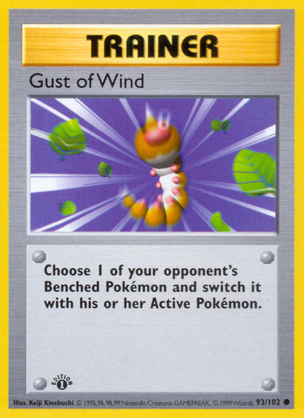 Gust of Wind (93/102) (Shadowless) [Base Set 1st Edition] | Card Citadel