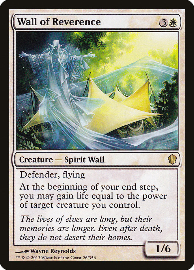 Wall of Reverence [Commander 2013] | Card Citadel