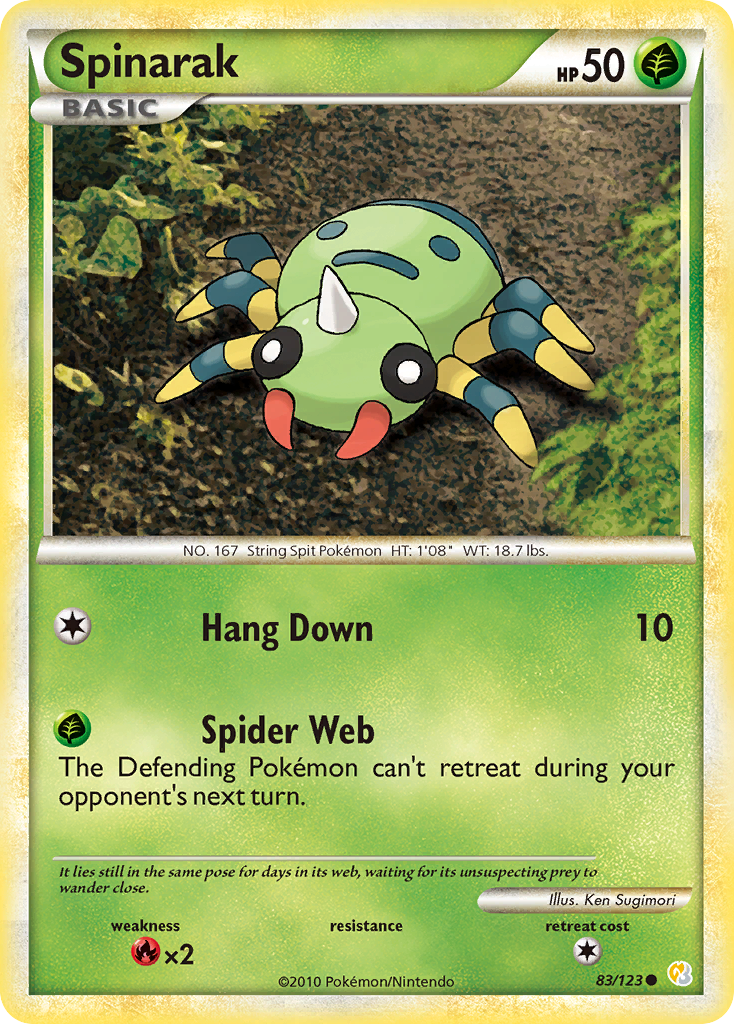 Spinarak (83/123) [HeartGold & SoulSilver: Base Set] | Card Citadel