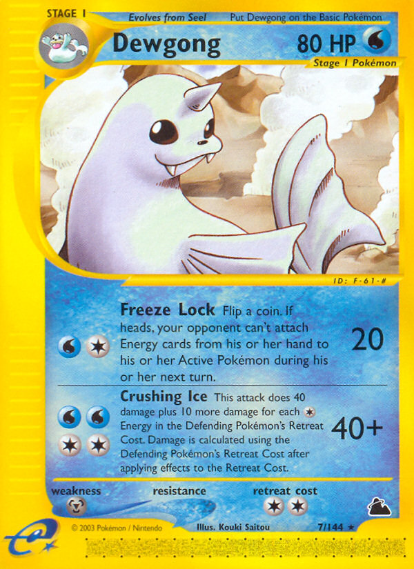 Dewgong (7/144) [Skyridge] | Card Citadel