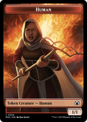 Squid // Human (26) Double-Sided Token [March of the Machine Commander Tokens] | Card Citadel